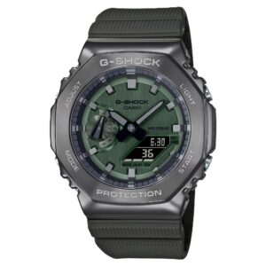 G-shock Gm 2100 Stainless Steel Green Strap Watch