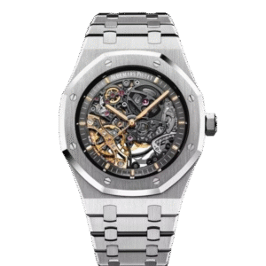 Audemars Piguet Royal Oak Double Balance Wheel Open worked Stainless steel Skeleton Dial Automatic Mens Watch