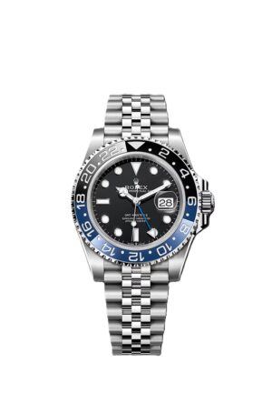 GMT-Master II  blue and black Cerachrom bezel black dial Jubilee bracelet.