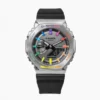 G-shock Gm 2100 Stainless Steel Rainbow Black Strap Watch